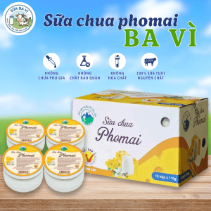 Sữa chua Ba Vì Phomai (Hũ 110g) 1 sữa chua ba vì vị phomai 100g