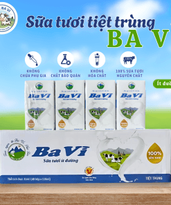 sữa tươi tiệt trùng ba vì ít đường 110ml